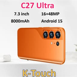 K-Touch Mobile Phones C27 Ultra Smartphone 7.3 Inch Android 15 Cell Phone 8000mAh Face Unlock 5G Dual SIM 16+48MP Camera Global Version Cellphones For Men Women Gifts