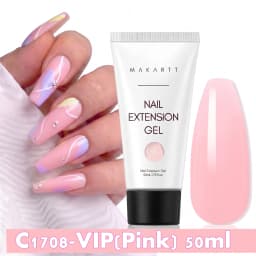 Makartt HEMA-Free Poly Nail Extension Gel 50ml, Hybrid Acrygel Builder Multi-Color, Long-Lasting French Manicure DIY Nail Art