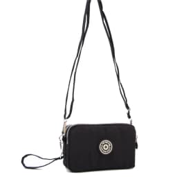 Ladies Girls multifunction 3 layers zipper wallet WaterProof Canvas Fabric Purses Moneybag Coin Purse, Crossbody Cellphone Purse