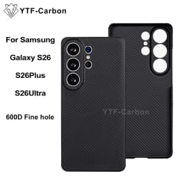 YTF-carbon Luxury Real Kevlar Case for Samsung Galaxy S26 Ultra/S26Plus/S26, Aramid Fiber Magnetic MagSafe Cover