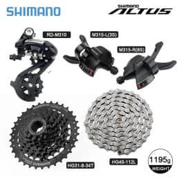 Shimano Acera Altus M360 24S Groupset 3x8 Speed M315 Shifter M310 Derailleur HG31-8 Cassette 8S K7 HG70 HG41Chain 112 Links