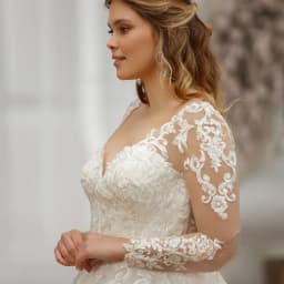 Plus Size V Neck Wedding Dresses Long Sleeves Appliques Back Lace Up Tulle Bride Gowns A-Line Vestidos De Novia