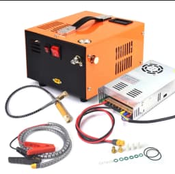 PCP Air Compressor 4500PSI Portable PCP Airgun Compressor Auto-Stop Oil Free Pump for Air Rifle Scuba Diving Bottle