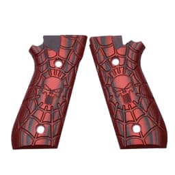 Guuun G10 Grips for Taurus PT92 Skull Skeleton Punisher Texture Compatible with PT 92 /99/100/101 and Decocker - 5 Color Options