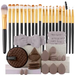 Makeup Brushes Set Premium Synthetic Kabuki Foundation Concealers Powder Blush Blending Face Eye Shadows Brush Set