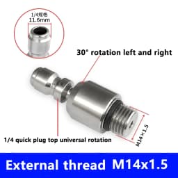 Pressure Washer Coupler 1/4 Inch Stainless Steel Quick Connect Fittings Male Female Accessories With Internal External Thread