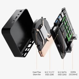 Windows 11 Mini PC 3-screen display Intel Core i9-8950HK/i3-6100U 16GB RAM 1/2TB SSD Mini computer 4K HD Mini Gaming Pc Desktop