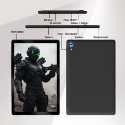 New C107 10.1 Inch IPS Tablet PC Android 15 Octa‑Core Processor 24(4+20)GB Expanded RAM 128GB Storage 1280*800 HD Display 5000mAh Battery 5MP+8MP Dual Cameras WiFi Tablet US Stock