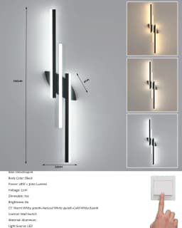 LED Wall Sconces,Modern LED Wall Sconce Lighting, Long Wall Light Wall Light Fixtures Acrylic for Bedroom Hallway Balcony