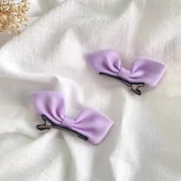 2pcs 3D Fabric Bowknot Hair Clips for Toddler Girls Princess Core Ruffled Side Clamps Non-Toxic Cute Kids Hair Accessories