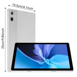 URAO New C12 10.36in A523 Octa-Core Single Tablet Widevine L1 Full HD Streaming Latest Android 15 20GB RAM 128GB Storage 5000mAh Battery Black Silver Ultra Thin Portable Entertainment Tablet For UK No Bundle