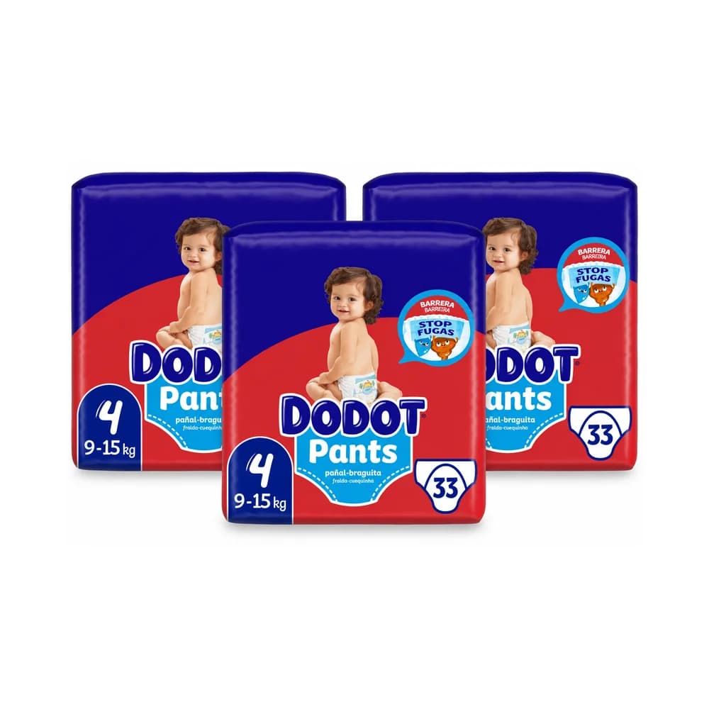 Dodot Baby Pants Diapers, Size 4, 9-15 Kg, 99 Diapers, Diaper-Panties with 360 Adjustment °   Anti-Leak, Monthly Pack