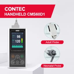 CONTEC Handheld Fingertip Pulse Oximeter Sleep Heart Rate Monitor Adult Neonatal Pediatric Vet Veterinary SPO2 PR PI(Option)