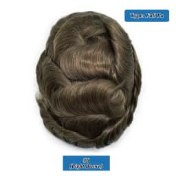 Injection Poly Skin Toupee for Men Human Hair Pieces Hair Replacement System for Men Thin Skin Capillary Prosthesis Hair System