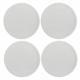 Set OF 4 Rubber Coasters Silicone Non-Slip Round For Coffee Mugs Drinks Tea Mats