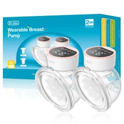 MAMIJOY 2PCS Wearable Electric Breast Pumps 4 Modes&12 Levels Hands Free Breast Pump 40dB Low Noise Free 19/24mm Flange DEB26D