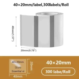 40x20MM Compatible Phomemo M110 M220 M200 Self-Adhesive Color Laser Thermal Paper, E210 P50 Detong P1 HPRT T20 MAKER
