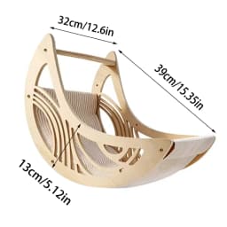 Wall Mounted Cat Climbing Shelf Wooden Hammock Bed Steps Perch Scratching Post Indoor Cat Furniture For Kitten Playing Sleeping