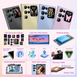 OUKITEL C62PRO 4G Unlocked Cell Phone 6.88" Display, 24GB RAM+256GB ROM/TF 1TB, 5150mAh Smartphone, 1800 Camera