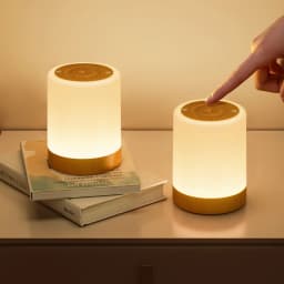 Lureshine 2-Pack RGB Night Light Lamp with Touch Control and Color Changing, 13‑inch Portable Dimmable USB‑Rechargeable Table Lamp with 1800mAh Battery for Bedroom Decorative Lighting