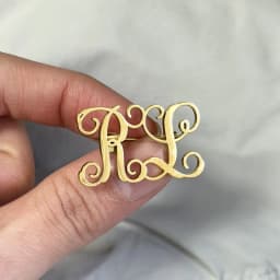 Custom 1-3 Letters Brooch Personalized Name Pin Brooch Fashion Monogram Initial Name Stainless Steel Brooch Jewelry For Bride