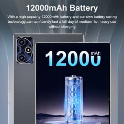 2026 New Android 13 Tablet 16GB RAM 1TB ROM 10 Core Processor 12000mAh Large Battery 16MP+32MP Dual Camera 5G WiFi Portable Tablet for Online Study Video Watching Home Entertainment Daily Use Nice Holiday Gift