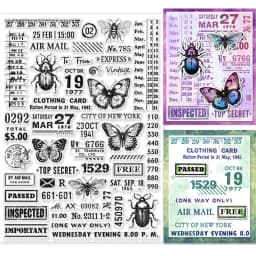 Stamp Postmark Postcard Clear Stamps for DIY Scrapbooking Big Size Silicone Clear Stamp Seals for Cards Making Photo Journal