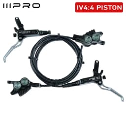 IIIPRO IV4 Bicycle Hydraulic Brakes Set 4 Piston Bike Hydraulic Disc Brake Set 160mm Road MTB Oil Pressure Brake Disc