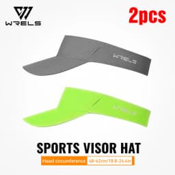 WRELS 1/2/3pcs Summer Sun Protection Empty Top Hat Breathable Sweat Absorbing Sun Visor Caps Outdoor Sport Running Tennis Caps