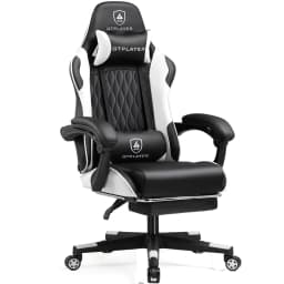 GTPLAYER Gaming Chair, Ergonomic Computer Chair with Footrest, Headrest and Lumbar Support Height Adjustable Gaming Chair 360° S