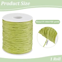 1.5mm 100 Yards Black Nylon Cord Wind Chime Cord Replacement Braided Lift Shade Blind String for Windows Roman Rollers Repair