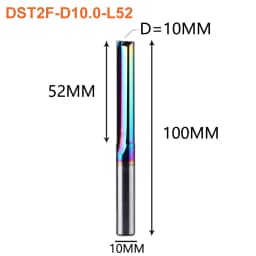 Dreanique 1pc 3.175 4 6 8mm Shank DLC Coatting 2 Flutes Carbide Straight Flute End Mill Bit CNC Milling Tool Slot Milling Cutter