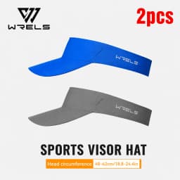 WRELS 1/2/3pcs Summer Sun Protection Empty Top Hat Breathable Sweat Absorbing Sun Visor Caps Outdoor Sport Running Tennis Caps