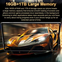 16GB RAM 1TB ROM 14 Core Android 13 Tablet 2026 20000mAh Battery 16MP 32MP Camera 5G WiFi Portable Device for Daily Use Learning Media Viewing Gift