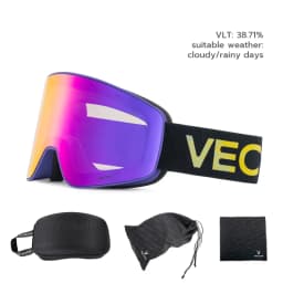 VECTOR Brand Double Layer Anti Fog Magnetic Absorption Cylindrical Ski Goggles UV400 Men Women Ski Glasses Snowboard POC Glasses