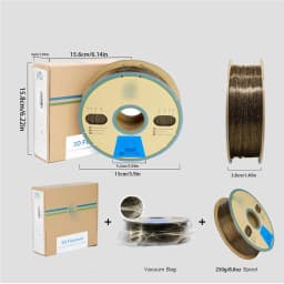 Galaxy Glitter 3D Printer Filament 1.75mm Black Glitter Gold PLA 250g/500g Spool for 3D Printing