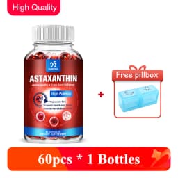 Astaxanthin Capsules - 24mg - Powerful Antioxidant Supplement Support Eye, Skin, Joint, Heart, Brain & Immune System Health