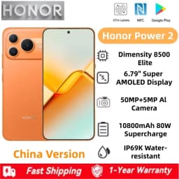 Honor Power China Version 2 Dimensity 8500 ELite 6.79'' 120Hz AMOLED Screen 50MP Main Camera 10800mAh Battery 80W SuperCharge
