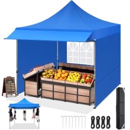 Gazebo 3x3 Waterproof Stable Winterproof with Awnings and Sidewalls,UV Protection 50+ Pop-up Gazebo Foldable Party Tent for Gard