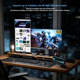 ACEMAGIC E3B Amd Ryzen 7 7735Hs (8C/16T Up To 4.75Ghz) 24Gb Ram 512Gb Ssd Mini Pc Air-Cooled Triple 4K Monitor Wifi 6 Windows 11 Pro Quiet For Office & Home Office