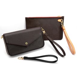 CRAZYSMITH Wrist Strap Wallet For LV POCHETTE TO-GO Handbag Handle 21cm Long Clutch Bag Straps Purse Handle Belt Bag Accessories