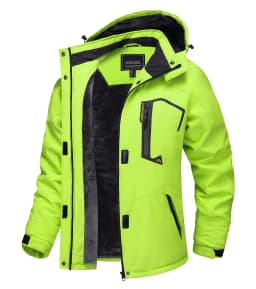 TACVASEN Winter Ski Snowboard Jacket Womens Waterproof Thermal Heavy Fleece Jackets Casual Work Rain Work Coat Windbreaker Parka