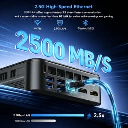 ACEMAGIC E3B Amd Ryzen 7 7735Hs (8C/16T Up To 4.75Ghz) 24Gb Ram 512Gb Ssd Mini Pc Air-Cooled Triple 4K Monitor Wifi 6 Windows 11 Pro Quiet For Office & Home Office