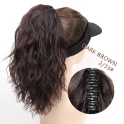 14‘’ Synthetic Short Wave Ponytail Claw Clip in Hair Extension Black Brown Gold Hairpiece for Women