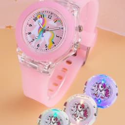 5-Piece Set of Casual New Cute Pink Girls' Watches, Pink Heart Series Accessories, Birthday Gift, Suitable Choice for Gifting
