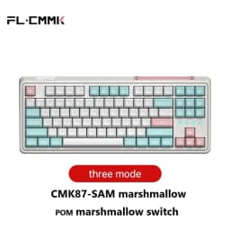 FL·ESPORTS CMK87-SAM Three-Mode Keyboard Full-Key Hot Swap 87-Key 2.4G Wireless Bluetooth Wired Mechanical Keyboard PBT Keycap