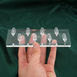 Clear Polished Acrylic Square Rectangle Nose Ring Clicker Hoop Earring Piercing Jewelry Display Holder Stands