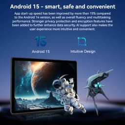 BUFO Tablet,10" Android 15 Tablet with Octa-core Processor 24GB RAM 128GB ROM HD IPS Touchscreen 8H Battery, Wi-Fi 6, BT 5.0, Dual Camera, Android Tablets with Keyboard Mouse Stylus Case Headphone