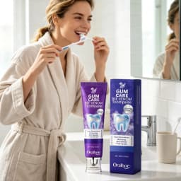 Oralhoe Whitening Toothpaste Clean Tooth Gaps Reduce Stain Restore Gum Health Long Lasting Fresh Breath Gum Care Toothpaste 100g