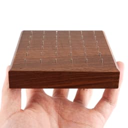 Black Walnut Solid Wood Display Stand for 16G 14G Piercing Jewelry Modern Display Holder with 36 Holes